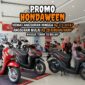 Ilustrasi suasana dealer Sinsen Jambi saat promo Hondaween 2026 tawarkan diskon angsuran Scoopy dan Vario 160.(poto: AI).