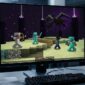 Simulasi empat agen AI Gemini saat berkoordinasi melawan Ender Dragon di game Minecraft.(poto: AI).