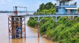 Penampakan kekeruhan Sungai Batanghari.(poto: jambiprima.com).