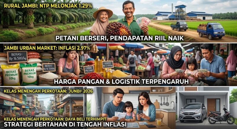 Dampak Inplasi 2,29 Jambi.(ilustrasi poto: AI).