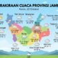 Prakiraan cuaca Jambi Kamis (22/10): mayoritas wilayah berpotensi udara kabur, sementara Bungo diguyur hujan ringan.(poto: AI).