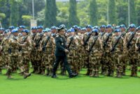 Panglima TNI Agus Subiyanto lepas Satgas Konga UNIFIL 2026 ke Lebanon di Mabes TNI Cilangkap, Jaktim, Kamis (21/5/2026).(poto: kompas.com).