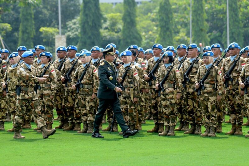 Panglima TNI Agus Subiyanto lepas Satgas Konga UNIFIL 2026 ke Lebanon di Mabes TNI Cilangkap, Jaktim, Kamis (21/5/2026).(poto: kompas.com).
