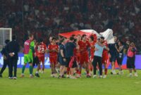 Timnas Indonesia rayakan juara FIFA ASEAN Cup 2026 usai tekuk Thailand via adu penalti di SUGBK Jakarta, Senin (5/10).(poto: kompas.com).