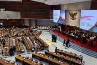 DPR gelar Rapat Paripurna setujui RUU Satu Data Indonesia serta aturan Pelindungan Ketenagakerjaan, Selasa (6/10/2026).(poto: kompas.com).