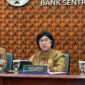 Gubernur Bank Indonesia Destry Damayanti menegaskan arah kebijakan tersebut secara langsung dalam konferensi pers di Jakarta, Rabu (21/10/2026).(poto: kompas.com).