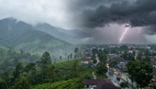 Ilustrasi visual prakiraan cuaca di Provinsi Jambi untuk Minggu, 25 Oktober.(poto: AI).
