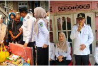 Pemerintah Kota Sungai Penuh menyerahkan bantuan korban kebakaran kepada Sudirman di Desa Pasar Baru, Kecamatan Sungai Penuh, Rabu (7/10/2026).(poto: istimewa).
