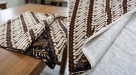 Ilustrasi cara membedakan batik asli dan palsu.(poto: AI).