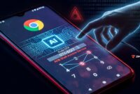 Ilustrasi ancaman malware Android RatHat berbasis AI yang mampu mencuri PIN dan kode OTP nasabah secara otonom.(poto: AI).
