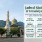 Jadwal sholat dan imsakiyah wilayah Kota Sungai Penuh hari Jumat, 23 Oktober 2026 berlatar masjid berlatar perbukitan asri.(poto: AI).