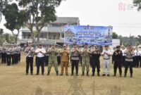 Wali Kota Jambi, Maulana, menghadiri langsung apel gelar pasukan di Lapangan Hijau Polresta Jambi pada Senin (26/10/2026).(poto: jambiprima.com).