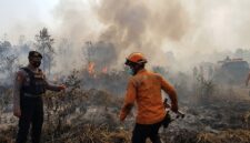 Ilustrasi Aparat Polri bersama tim gabungan memeriksa lokasi kebakaran hutan dan lahan guna proses penyelidikan.(poto: AI).