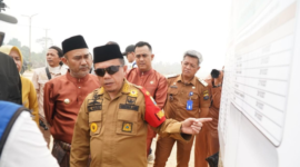 Gubernur Jambi Al Haris meninjau langsung lahan seluas 7,6 hektare yang diproyeksikan menampung hingga 2.520 pelajar.(poto: istimewa).