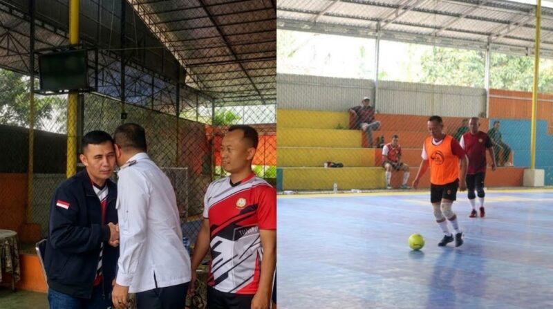 Wali Kota Sungai Penuh Alfin bersama Wakil Wali Kota Azhar Hamzah menghadiri pembukaan laga futsal HUT TNI 81 pada Rabu (30/9/2026).(poto: istimewa).