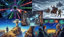 Kolase visual lima game retro era 1980-an dengan konsep dan mekanisme bermain yang unik.(poto: AI).