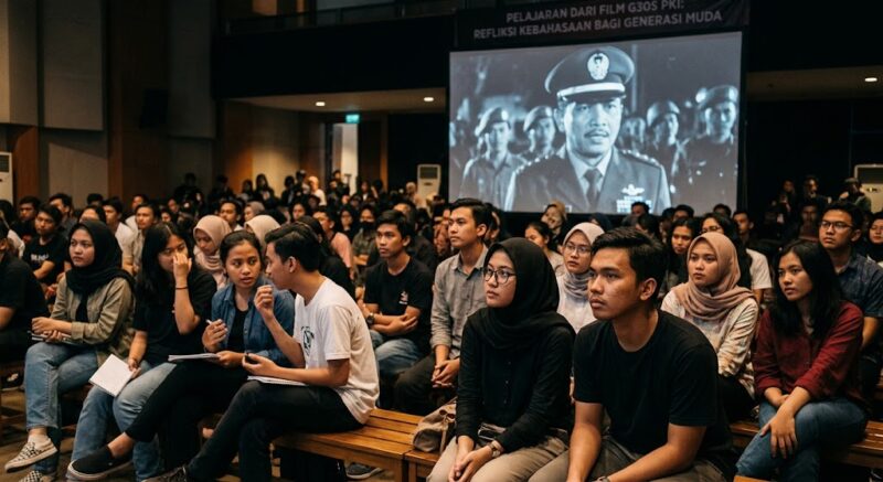 Ilustrasi nonton G30/S/PKI.(poto: AI).
