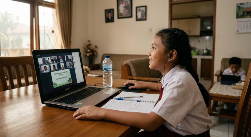 Iluatrasi sekolah PJJ.(poto: AI).